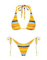 DARA - TORE Stripe Triangle Bikini Set