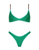 MAIA - JADED GREEN Neoprene Crop Bikini Set
