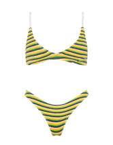 MAIA - LEMONADE Crochet Stripe Crop Bikini Set