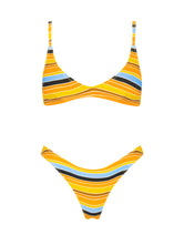 MAIA - TORE Stripe Scoop Bikini Set
