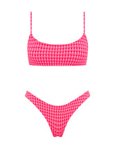 MICA - ADAO Pink Textured Crop Bikini Set