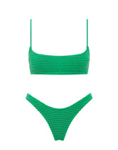 MICA - HUBE Green Terry Towelling Crop Bikini Set