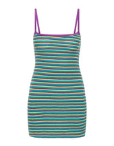 MINNI - ORCHID CROCHET STRIPE Mini Dress