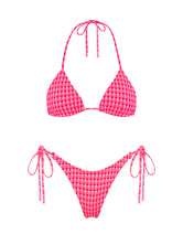 VINCA - ADAO Pink Textured Triangle Bikini Set