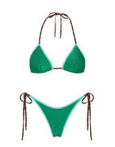VINCA - JADED GREEN Neoprene Triangle Bikini Set