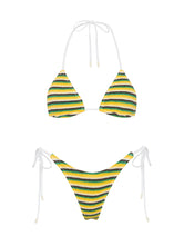VINCA - LEMONADE Crochet Stripe Triangle Bikini Set