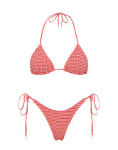 VINCA - PRON Red Gingham Triangle Bikini Set