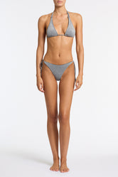 DARA - SILVER SPARKLE Triangle Bikini Set - Image 2