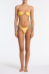 ESTE - CANARY CRUSH Neoprene Halter Bikini Set - Image 2