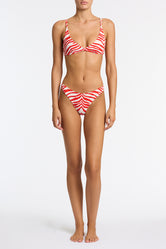 MAIA - CHERRY ZEBRA SPLASH Crop Bikini Set - Image 2