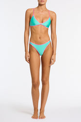 MAIA - TURQUOISE Neoprene Scoop Bikini Set - Image 2