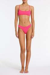 MICA - ADAO Pink Textured Crop Bikini Set - Image 2