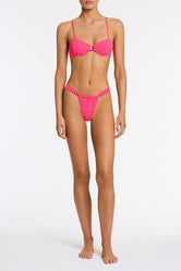 PALMA - ADAO Pink Textured Balconette Bikini Set - Image 2