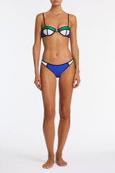 POPPY - BLUE TANGO Neoprene Balconette Bikini Set - Image 2