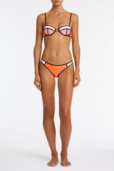 POPPY - PEACH SORBET Neoprene Balconette Bikini Set - Image 2