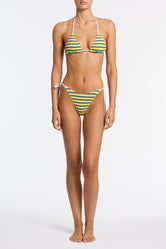 VINCA - LEMONADE Crochet Stripe Triangle Bikini Set - Image 2