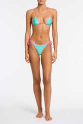 VINCA - TURQUOISE Neoprene Triangle Bikini Set - Image 2