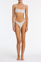 MICA - LUSAIL White Terry Towelling Crop Bikini Set - Image 2