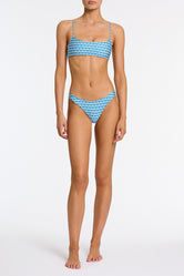 MICA - RIYA Blue Geometric Crop Bikini Set - Image 2