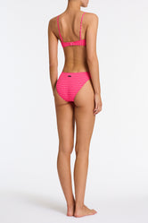 MICA - ADAO Pink Textured Crop Bikini Set - Image 3