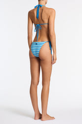 DARA - HORIZON BLUE Stripe Triangle Bikini Set - Image 3