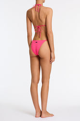 VINCA - ADAO Pink Textured Triangle Bikini Set - Image 3