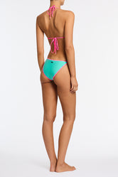 VINCA - TURQUOISE Neoprene Triangle Bikini Set - Image 3