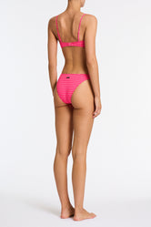 MICA - ADAO Pink Textured Crop Bikini Set - Image 4
