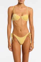 MALA - MACA Yellow Velvet Balconette Bikini Set - Image 5