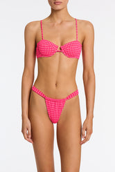PALMA - ADAO Pink Textured Balconette Bikini Set - Image 5