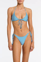 SOFI - RIYA Blue Geometric Halter Bikni Set - Image 5