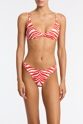 MAIA - CHERRY ZEBRA SPLASH Crop Bikini Set - Image 6