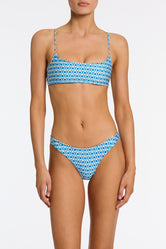 MICA - RIYA Blue Geometric Crop Bikini Set - Image 6