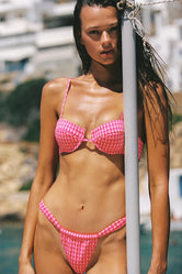 PALMA - ADAO Pink Textured Balconette Bikini Set - Image 7