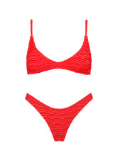 MAIA - MATO Red Terry Towelling Scoop Bikini Set