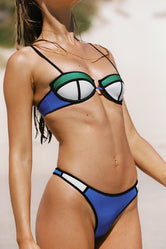 POPPY - BLUE TANGO Neoprene Balconette Bikini Set - Image 8