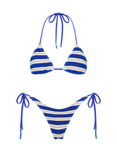 VINCA - JOLY Blue Terry Towelling Triangle Bikini Set