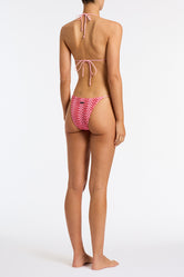 VINCA - ALINA Pink Crochet Triangle Bikini Set - Image 3